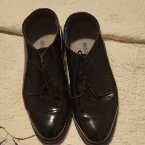 Bates Glossy Black Oxfords